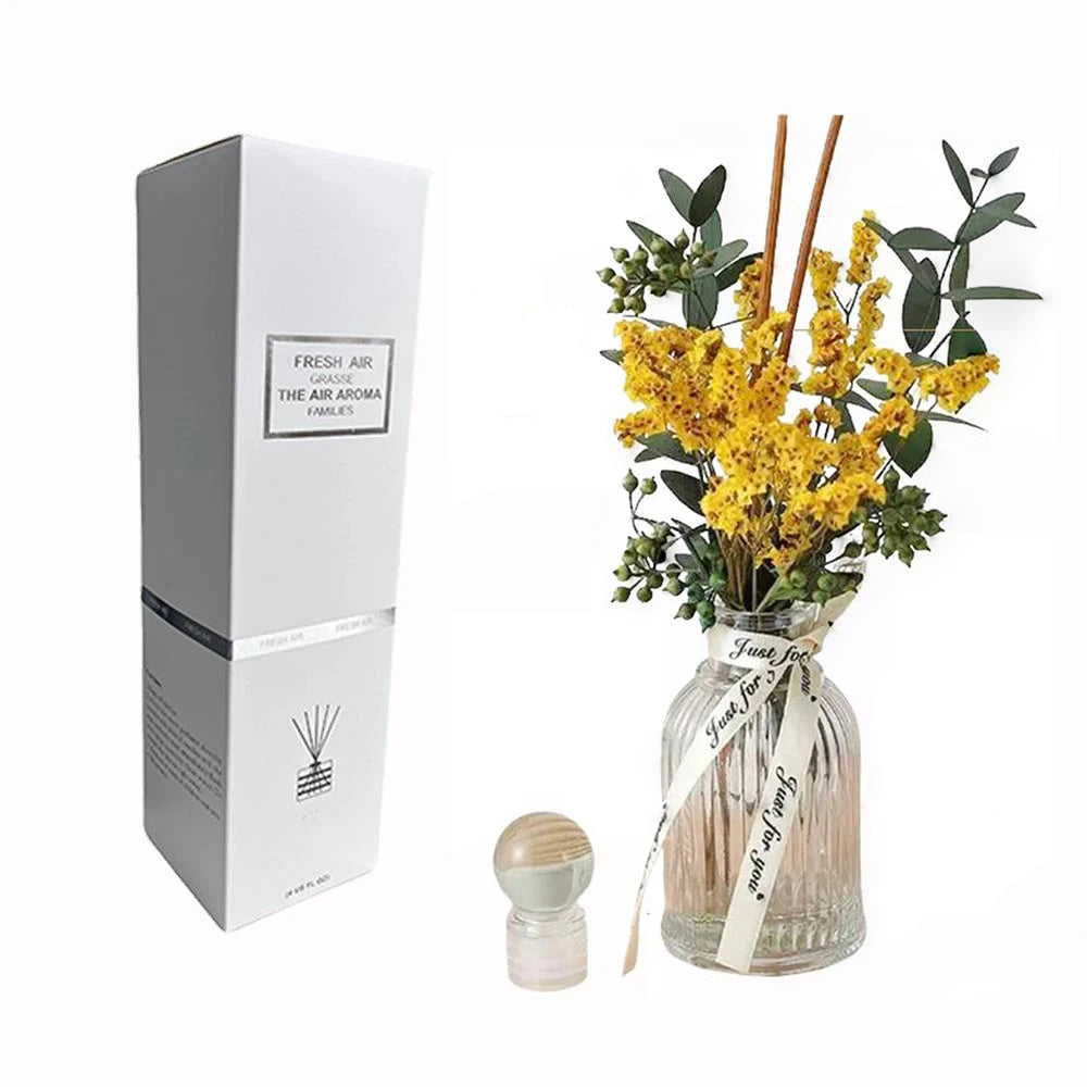 Reed Diffuser 3.38 oz Essential Oil Stick Diffuser, White Gardenia, Jasmine Tea, Lavender, Osmanthus Longing