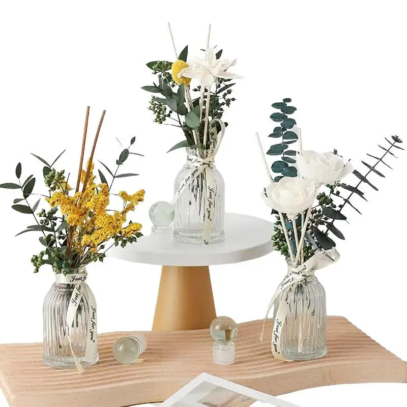 Reed Diffuser 3.38 oz Essential Oil Stick Diffuser, White Gardenia, Jasmine Tea, Lavender, Osmanthus Longing