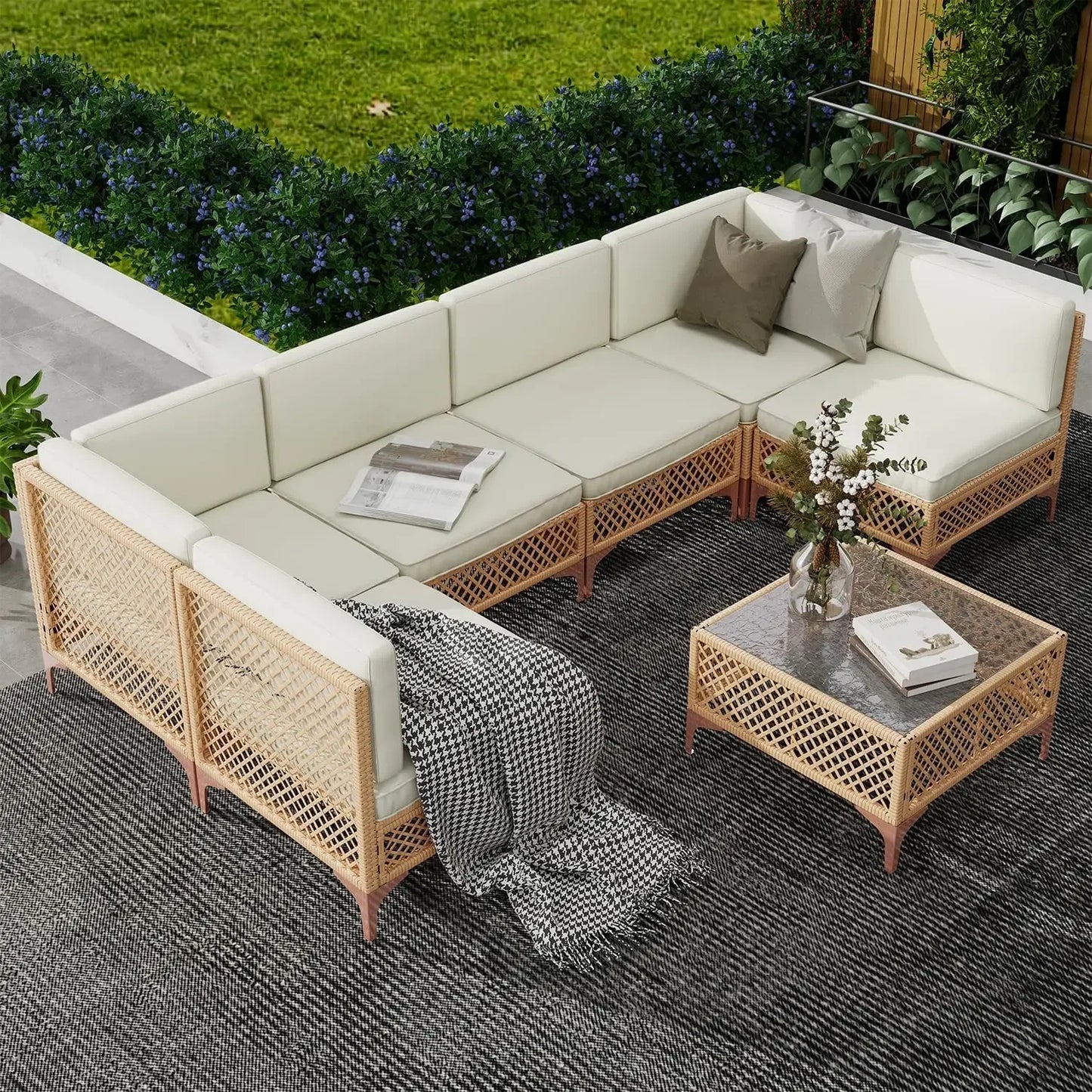 7 Piece Outdoor Patio Furniture Set