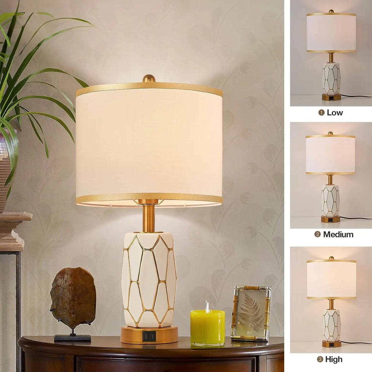 Touch Control Ceramic Table Lamps