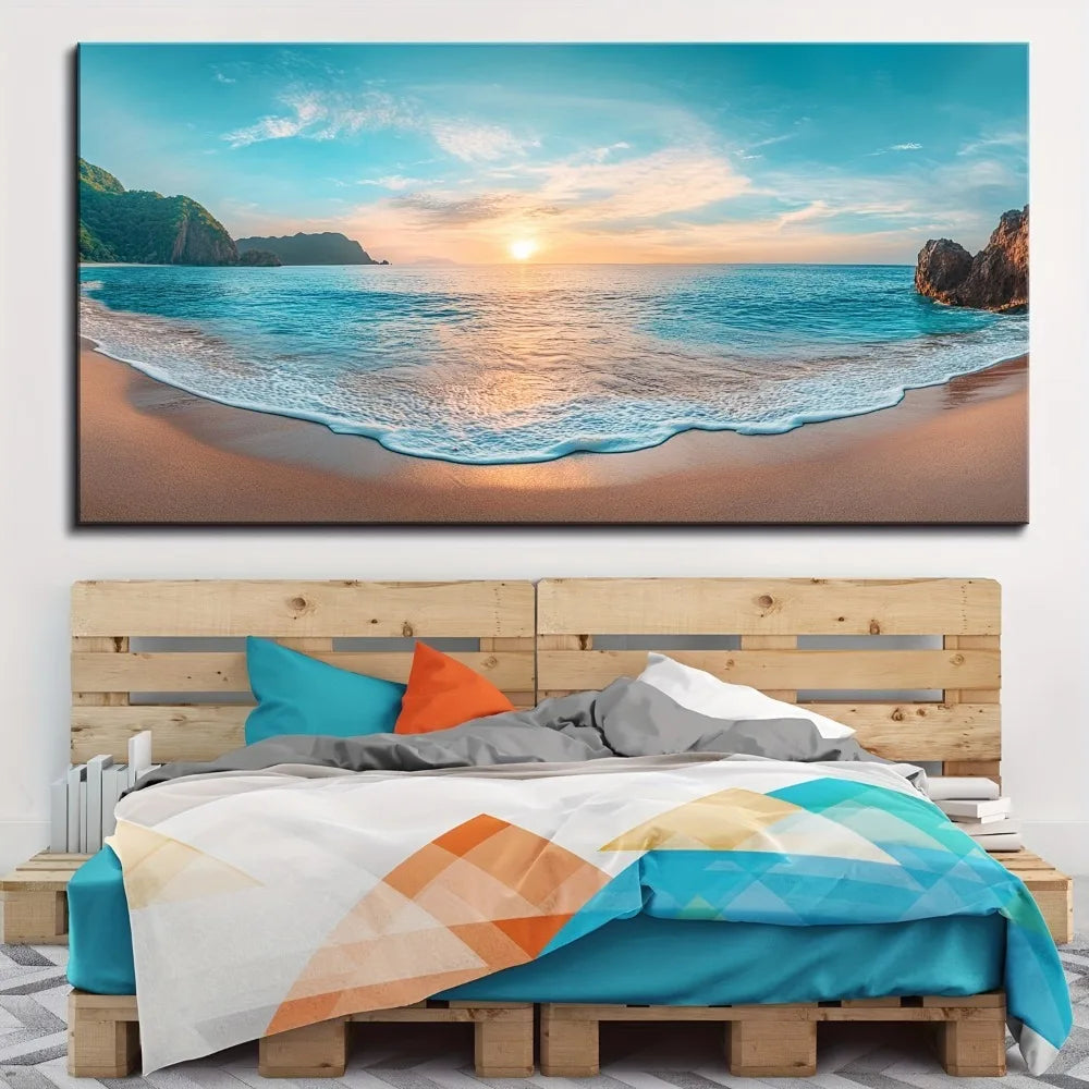 1.5" Wood Framed Canvas Printed Mural