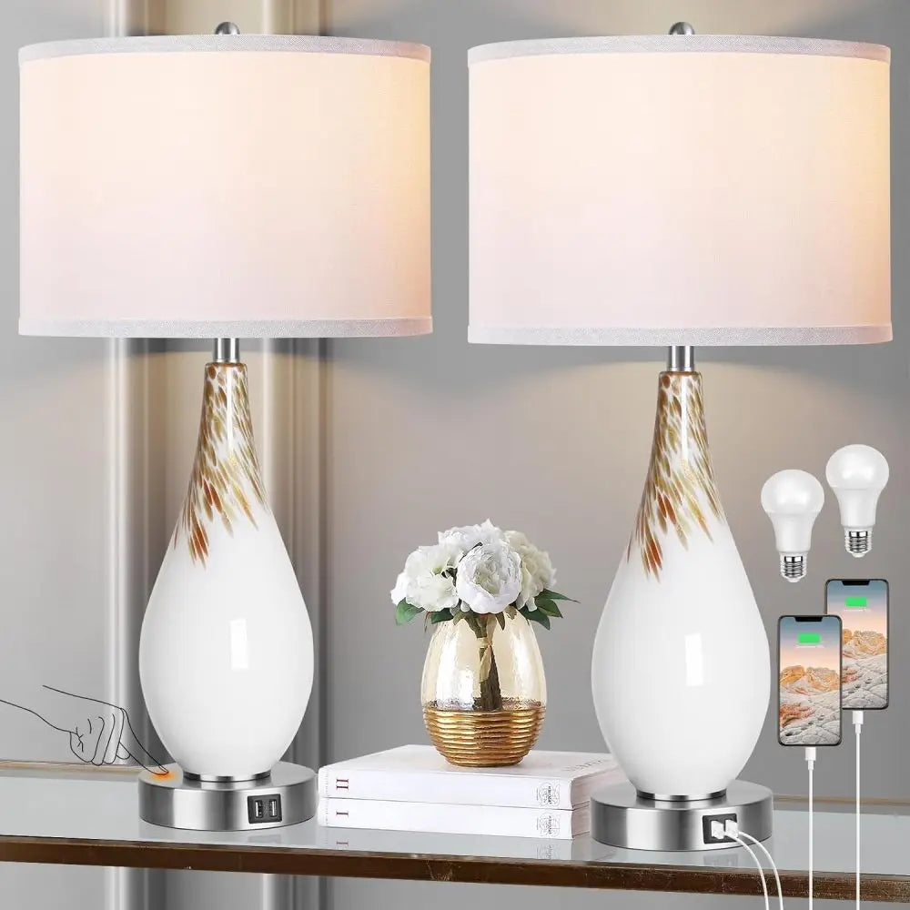 Touch Control Table Lamps Set of 2, 27.5"