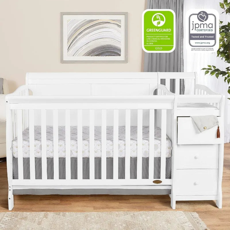 5 In 1 Convertible Crib With Changer