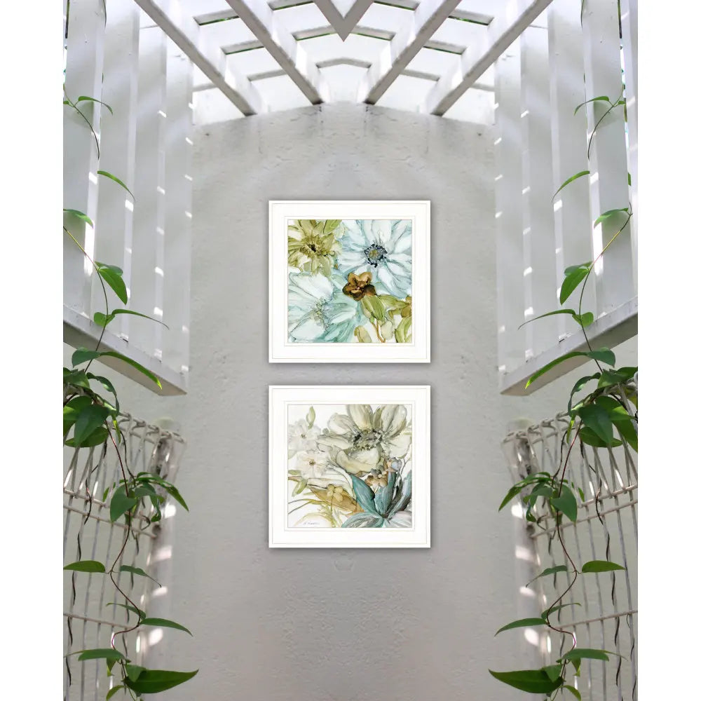 "Sea Glass" Framed Wall Art, Modern