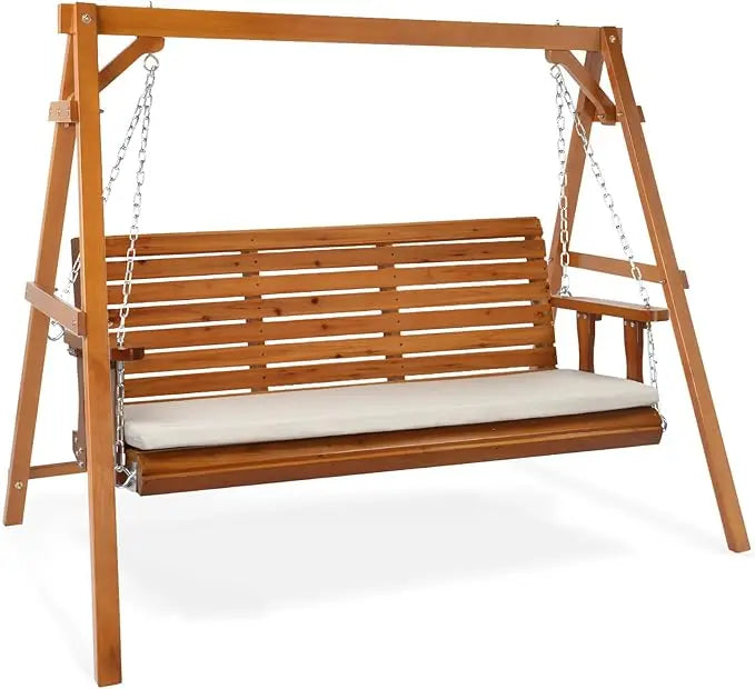 5 FT Outdoor Porch Swing with Frame Heavy Duty 880 LBS