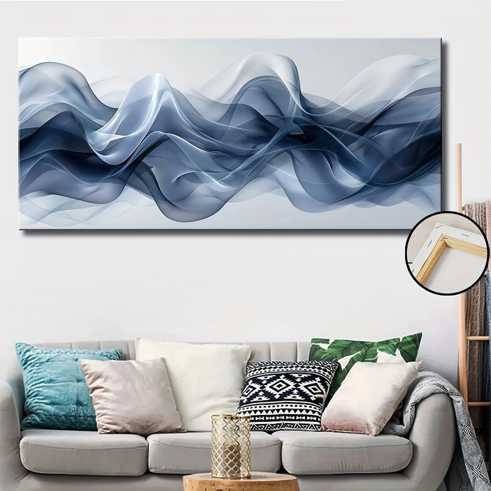 Art Deco Modern Abstract Wavy Canvas Wall Art