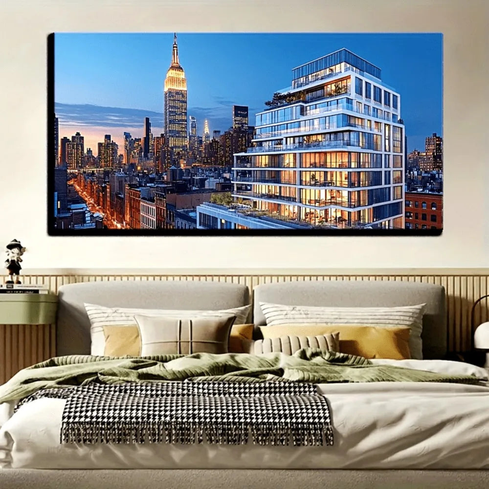 Manhattan Skyline Acrylic Painting