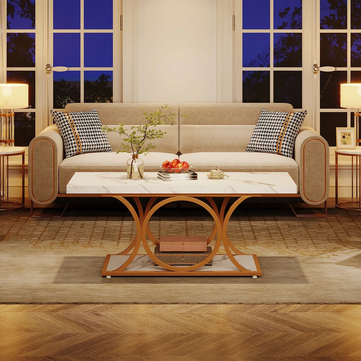 Rectangle Coffee Table, 47.24-in, Modern