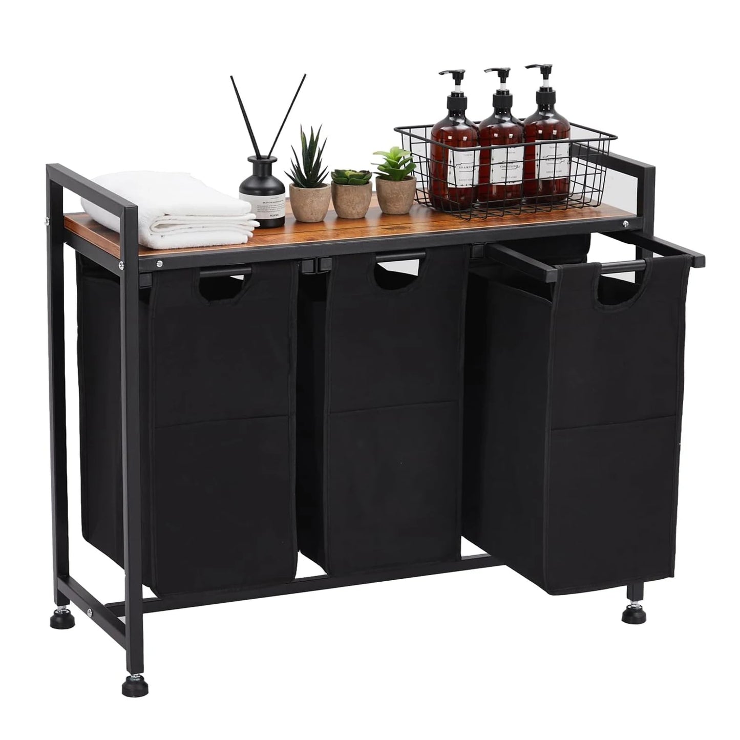 Laundry Basket Organizer with Top Shelf