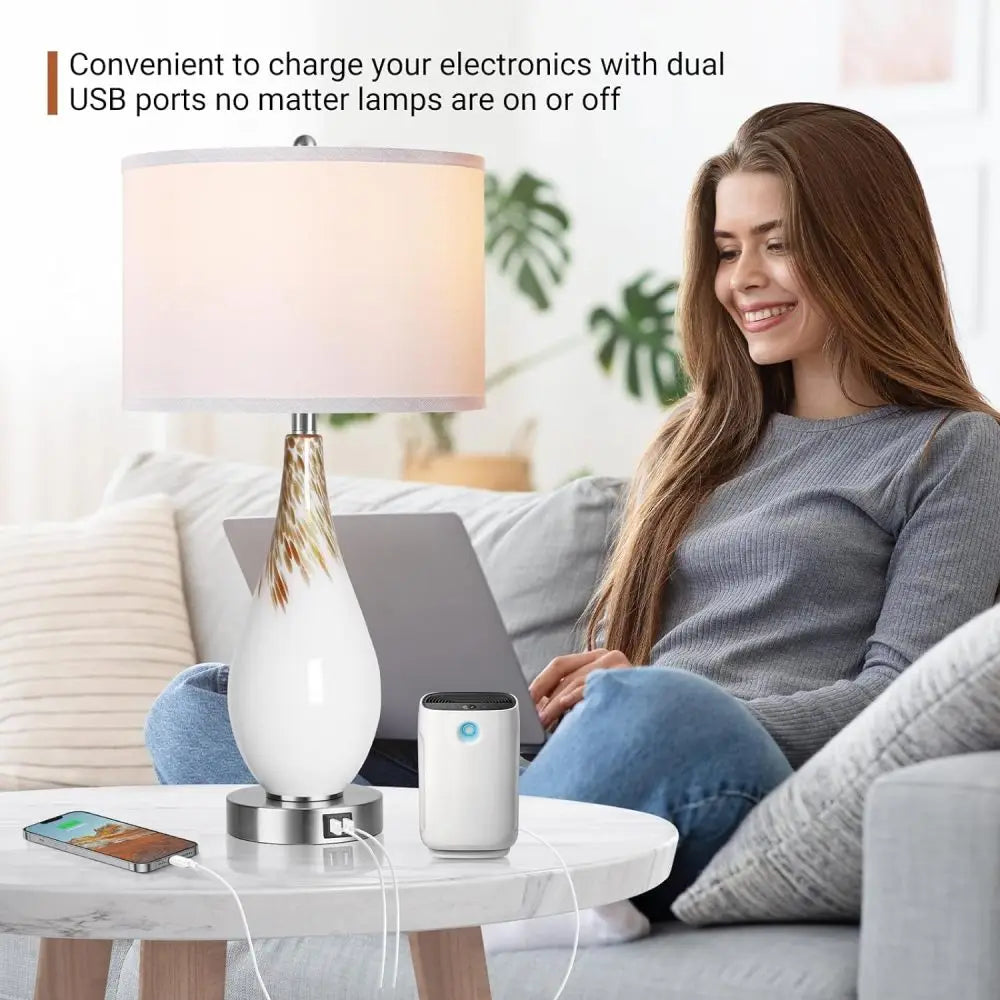 Touch Control Table Lamps Set of 2, 27.5"