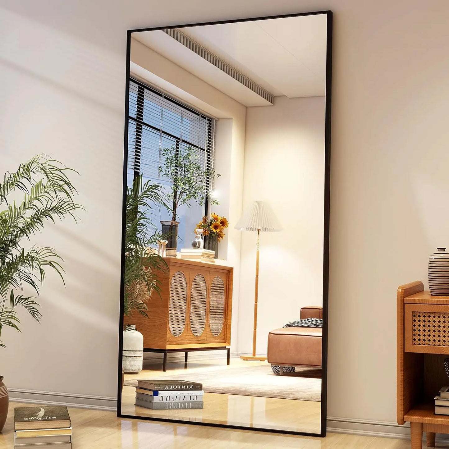 Full Length Mirror with Stand 34"x76" Standing, Hanging or Leaning