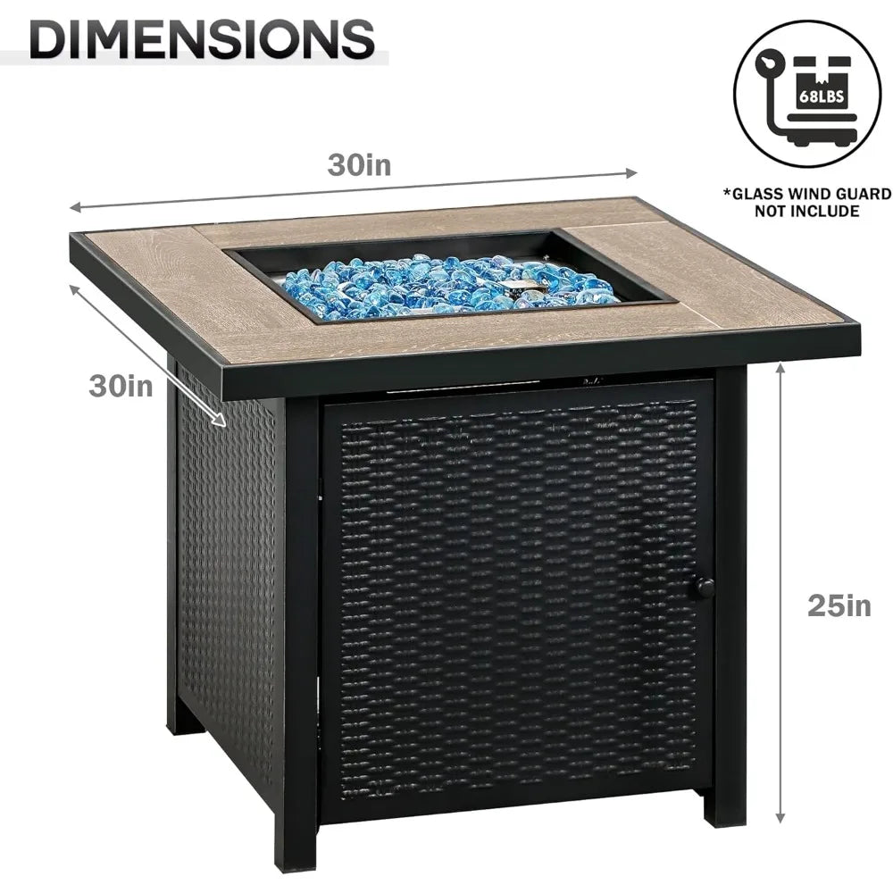 Propane Gas Pit, 30 Inch, 50000 BTU