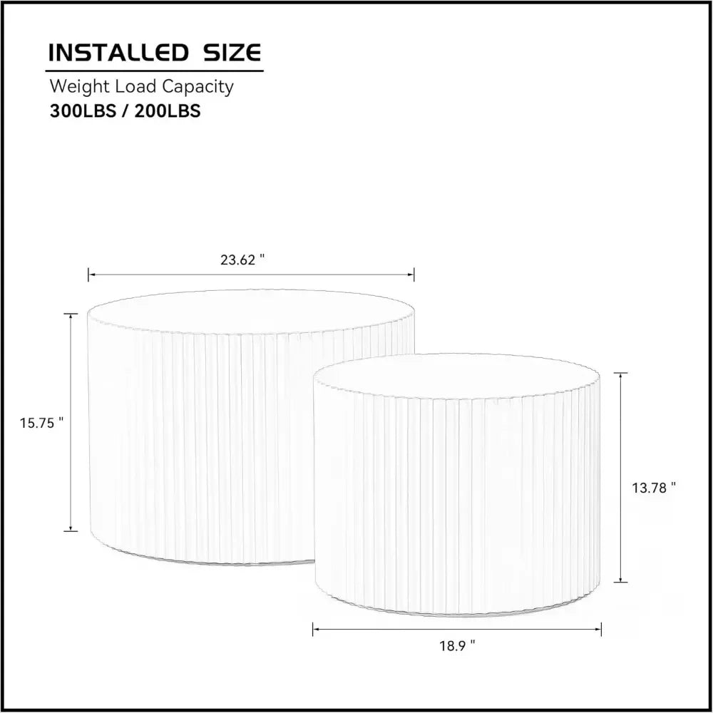 Round Coffee Table Sets, Nesting Tables