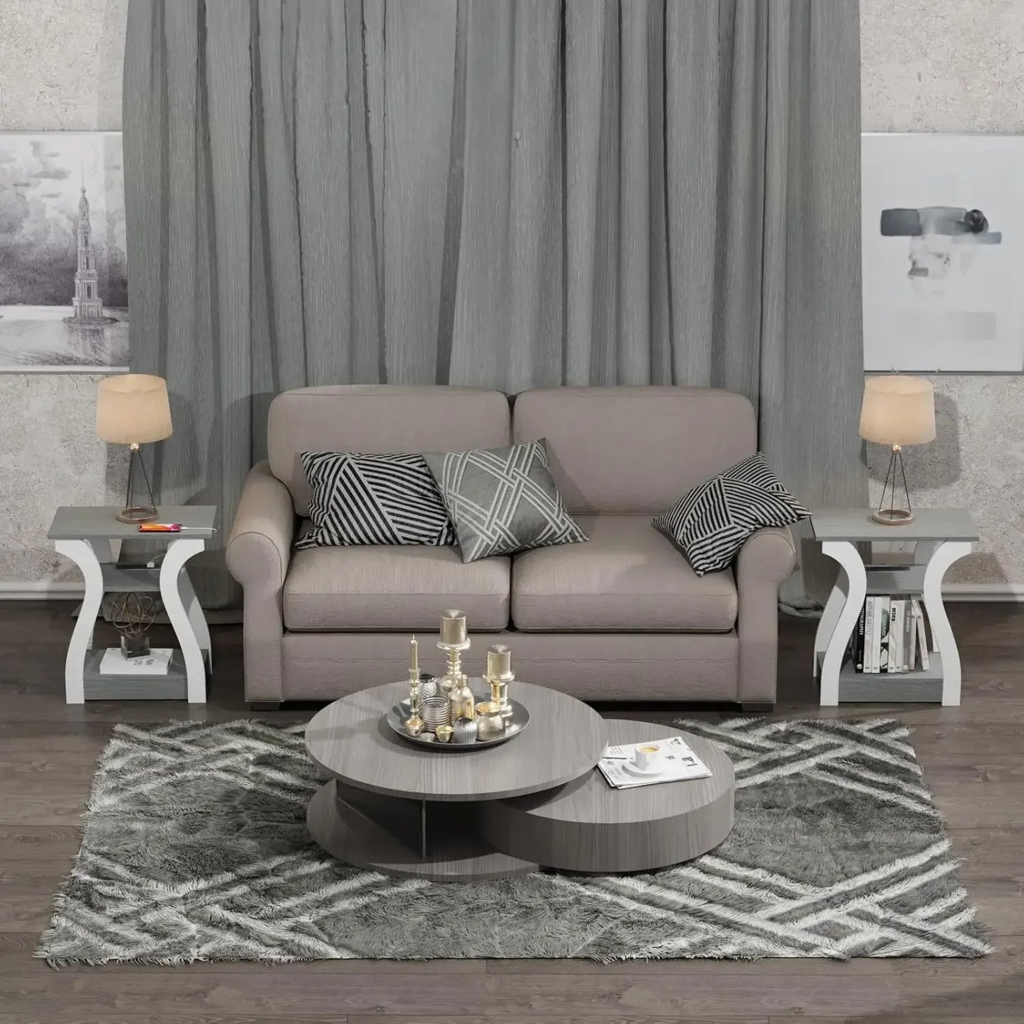 End table Set of 2, Charging Station