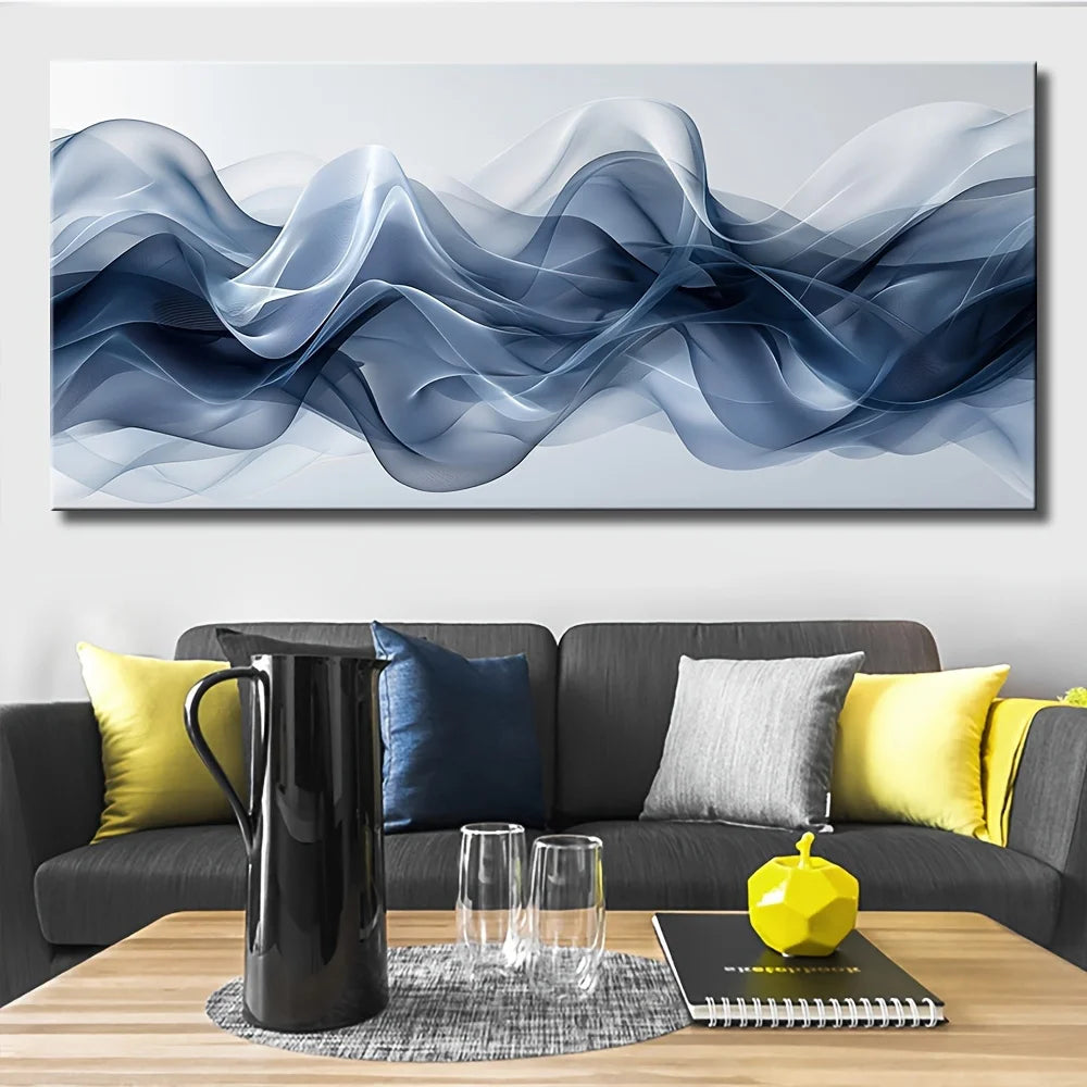 Art Deco Modern Abstract Wavy Canvas Wall Art