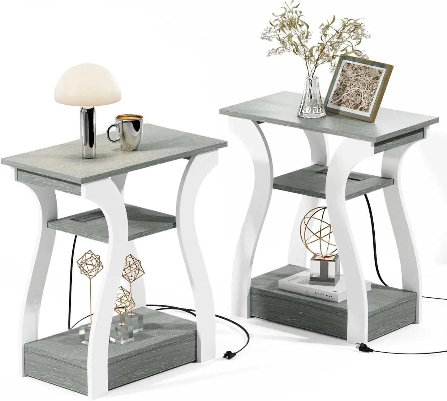 End table Set of 2, Charging Station