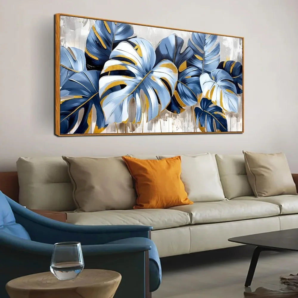 Banana Leaf Pictures Wall Art, Size 29"x 59"