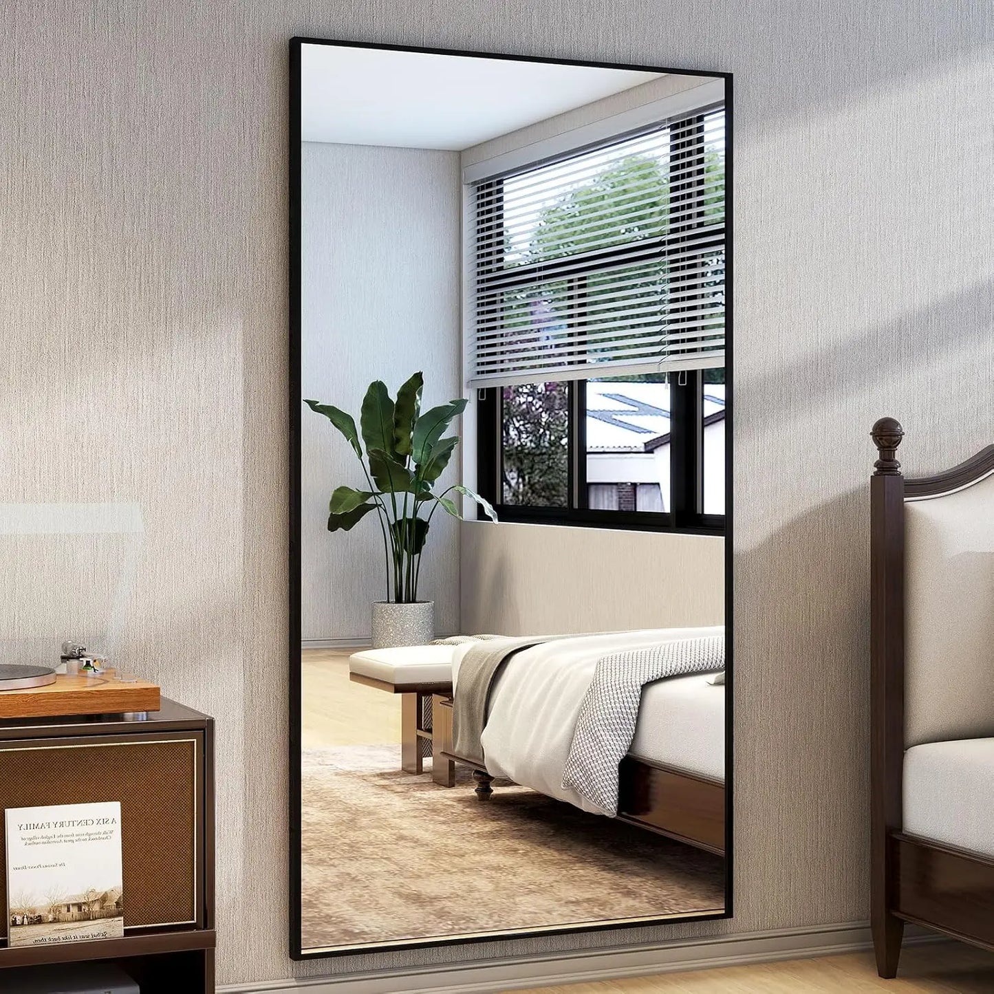 Full Length Mirror with Stand 34"x76" Standing, Hanging or Leaning
