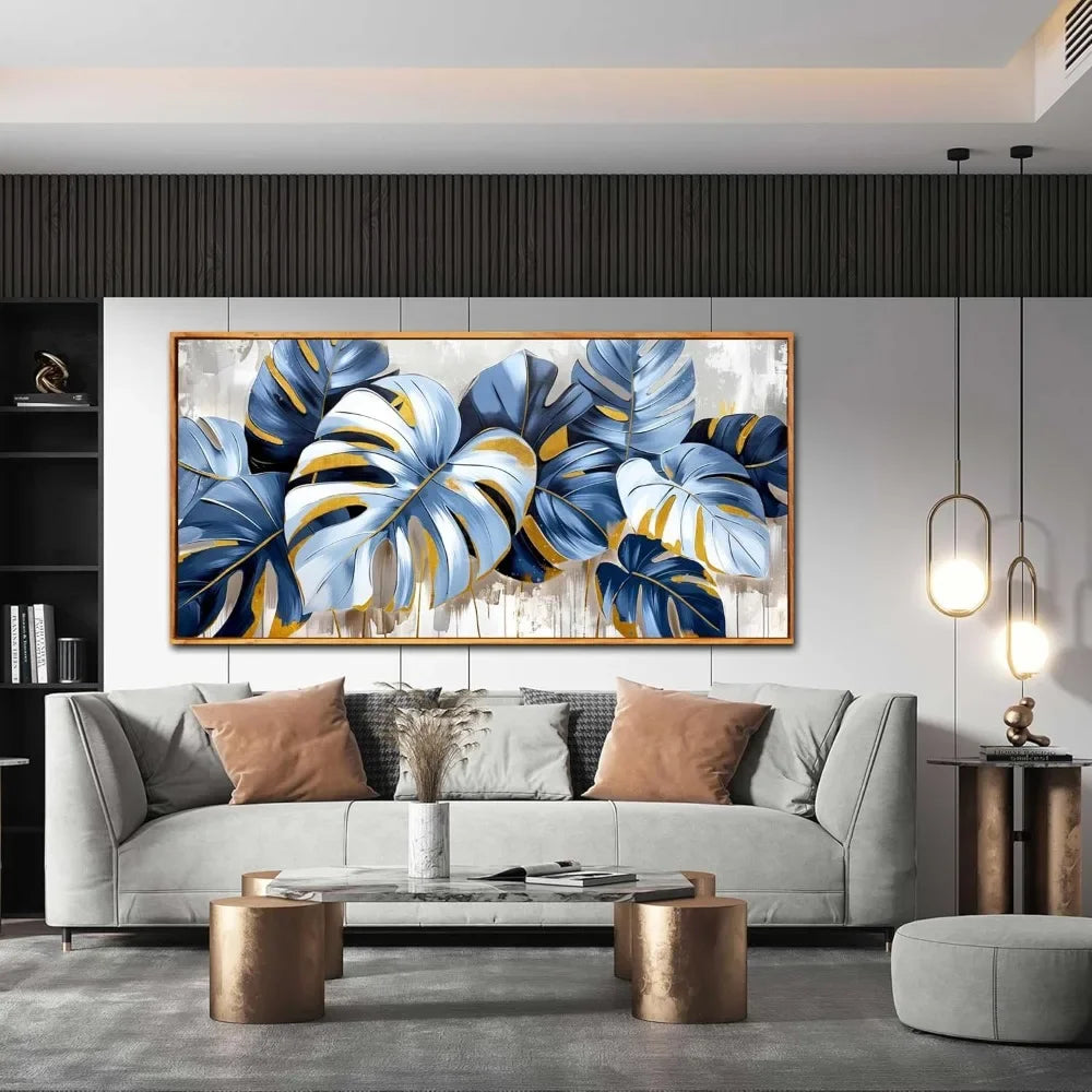 Banana Leaf Pictures Wall Art, Size 29"x 59"