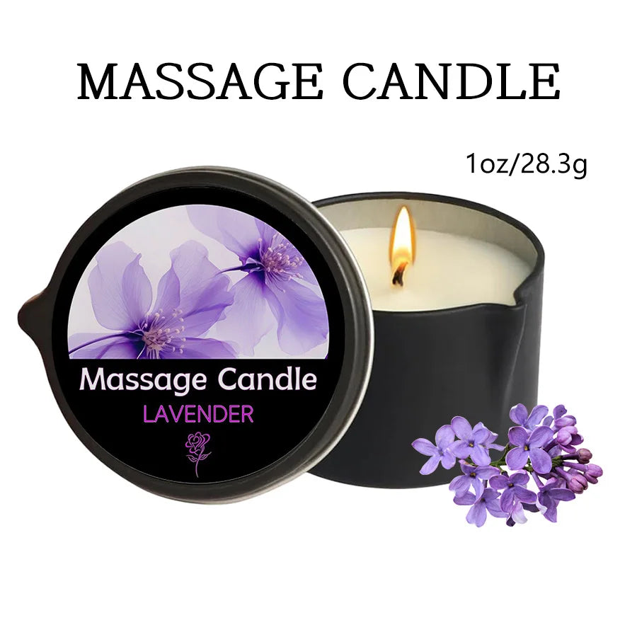Sensual Massage Candle-Essential Oil- Six different scents