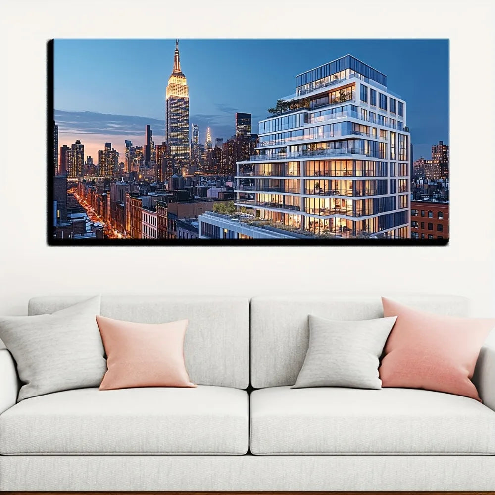 Manhattan Skyline Acrylic Painting