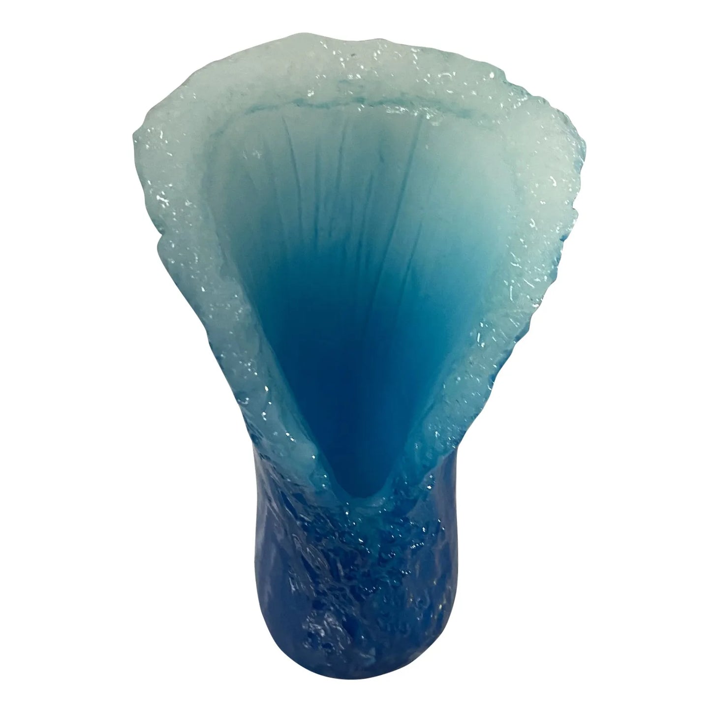 Wavy Vase Resin, Blue