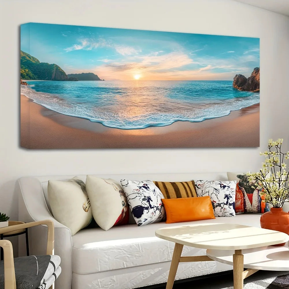 1.5" Wood Framed Canvas Printed Mural