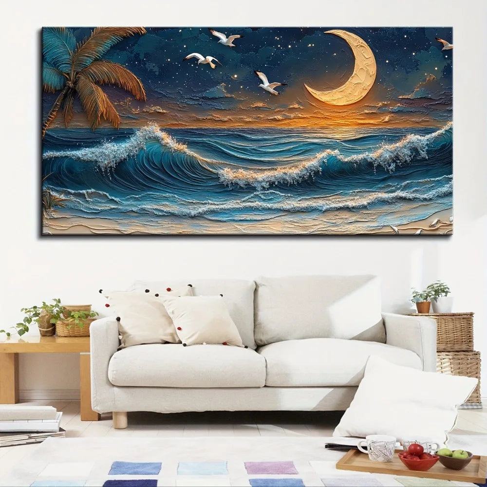 1.5" Wood Framed Beach Mural