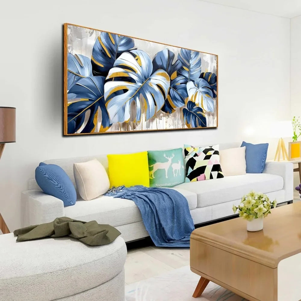 Banana Leaf Pictures Wall Art, Size 29"x 59"