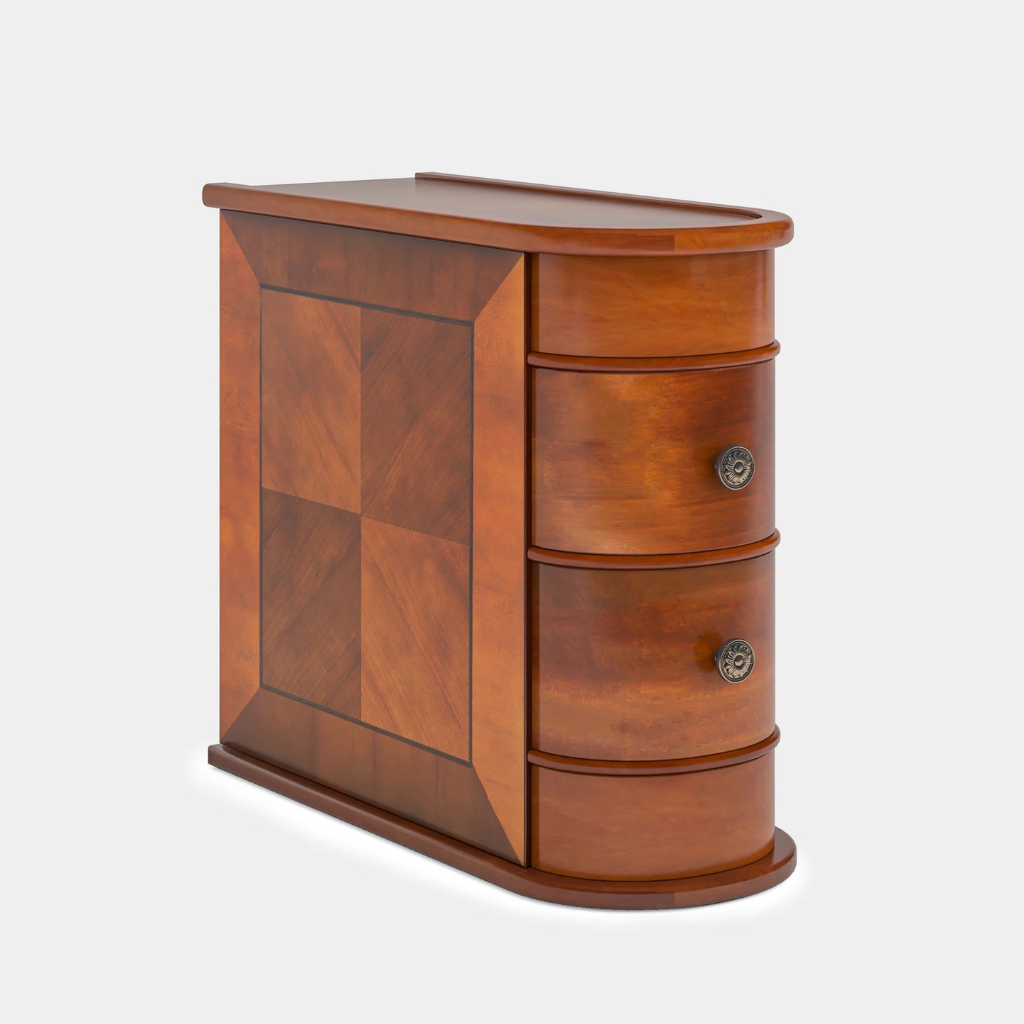 Side Table Solid Wood with Drawers