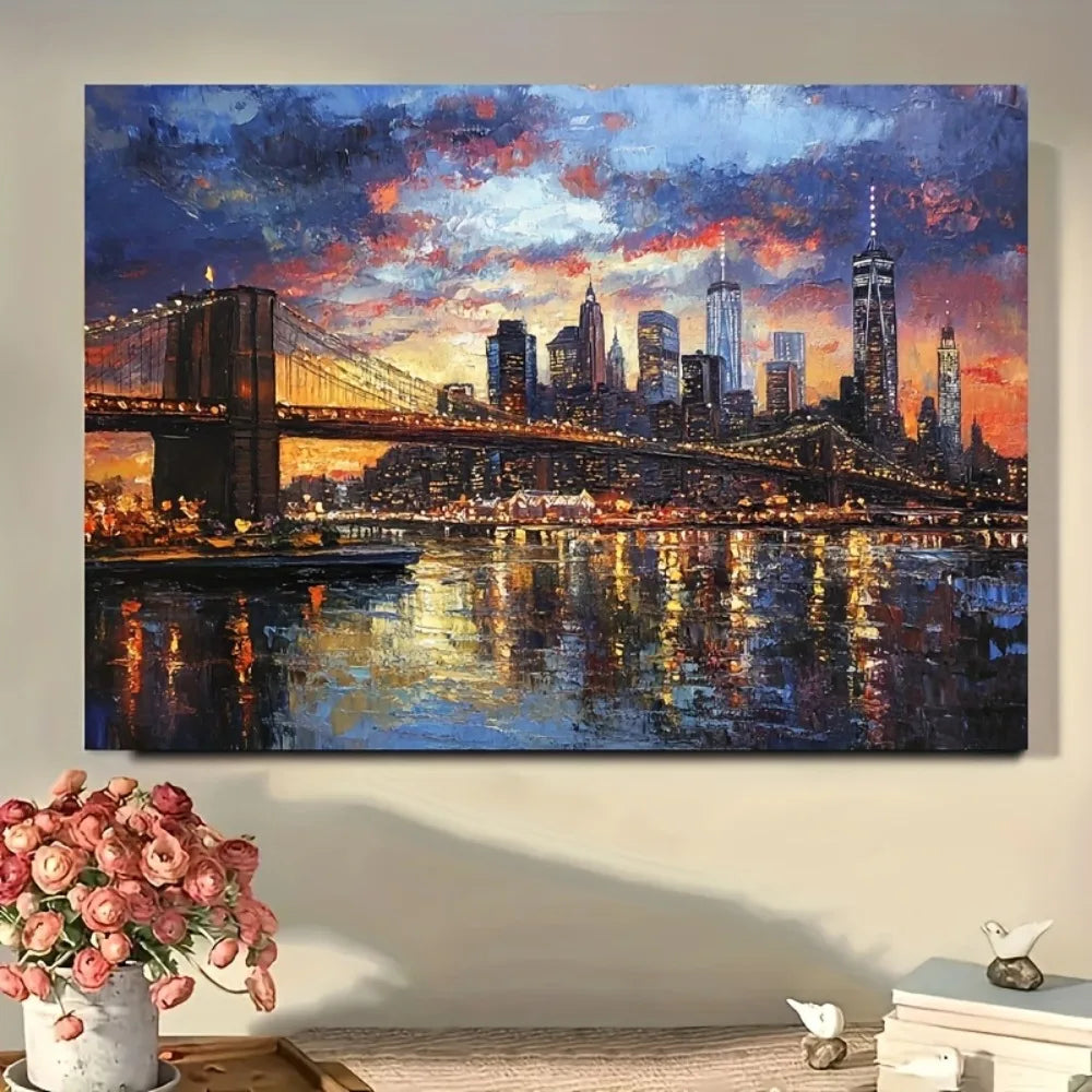 City Scape New York City Skyline, 1.5 " (32"x48")
