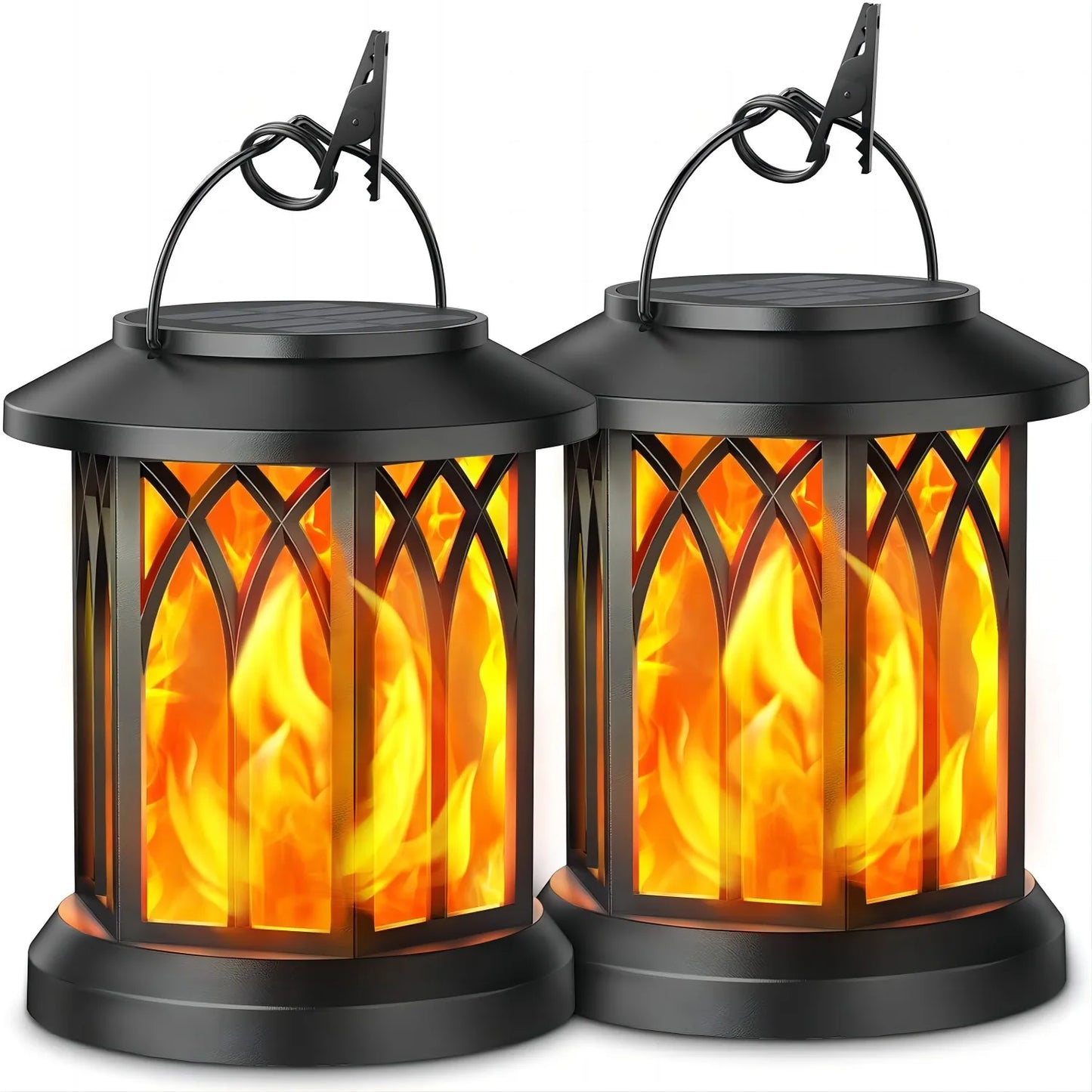2/4 Pack Solar Powered Lanterns Yard