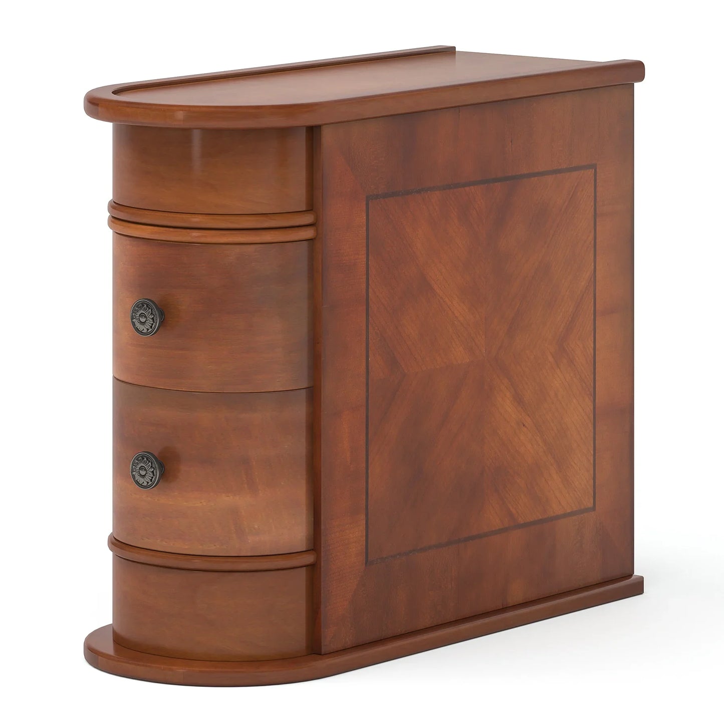 Side Table Solid Wood with Drawers