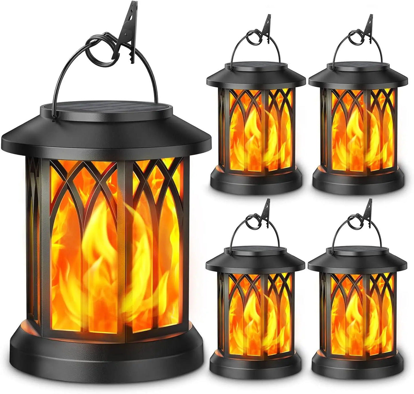 2/4 Pack Solar Powered Lanterns Yard