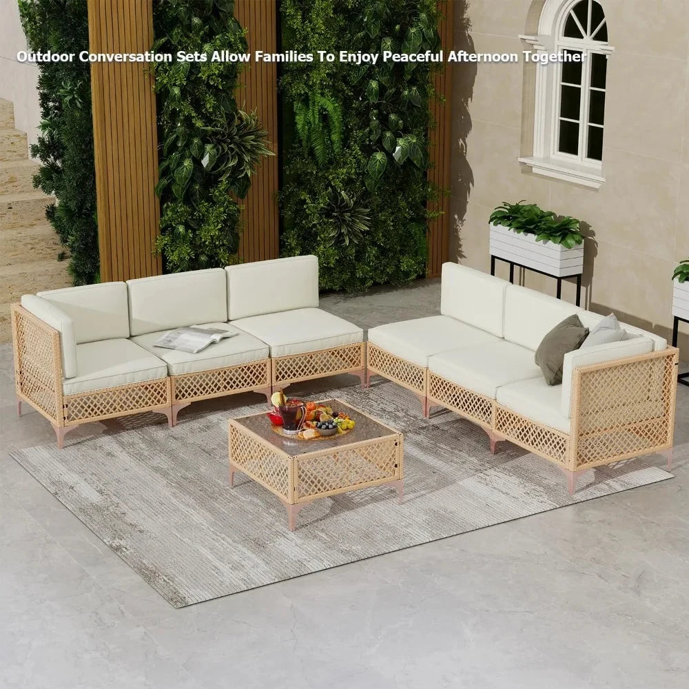 7 Piece Outdoor Patio Furniture Set