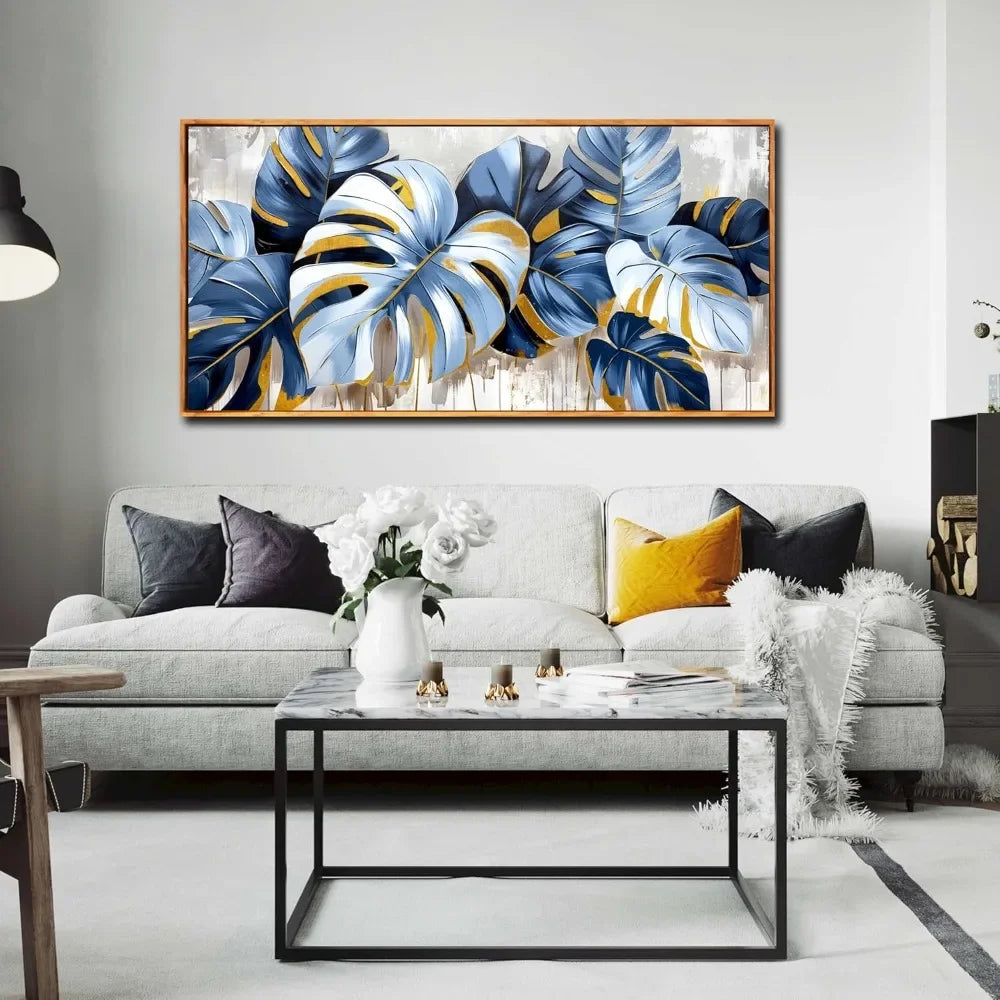 Banana Leaf Pictures Wall Art, Size 29"x 59"