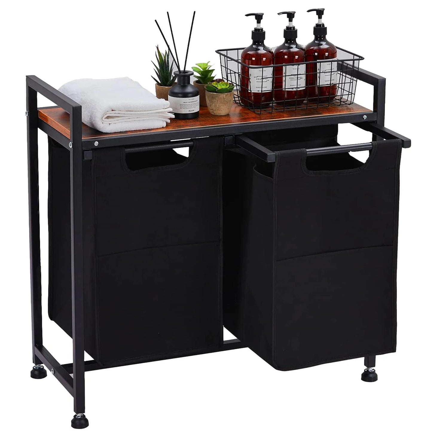 Laundry Basket Organizer with Top Shelf