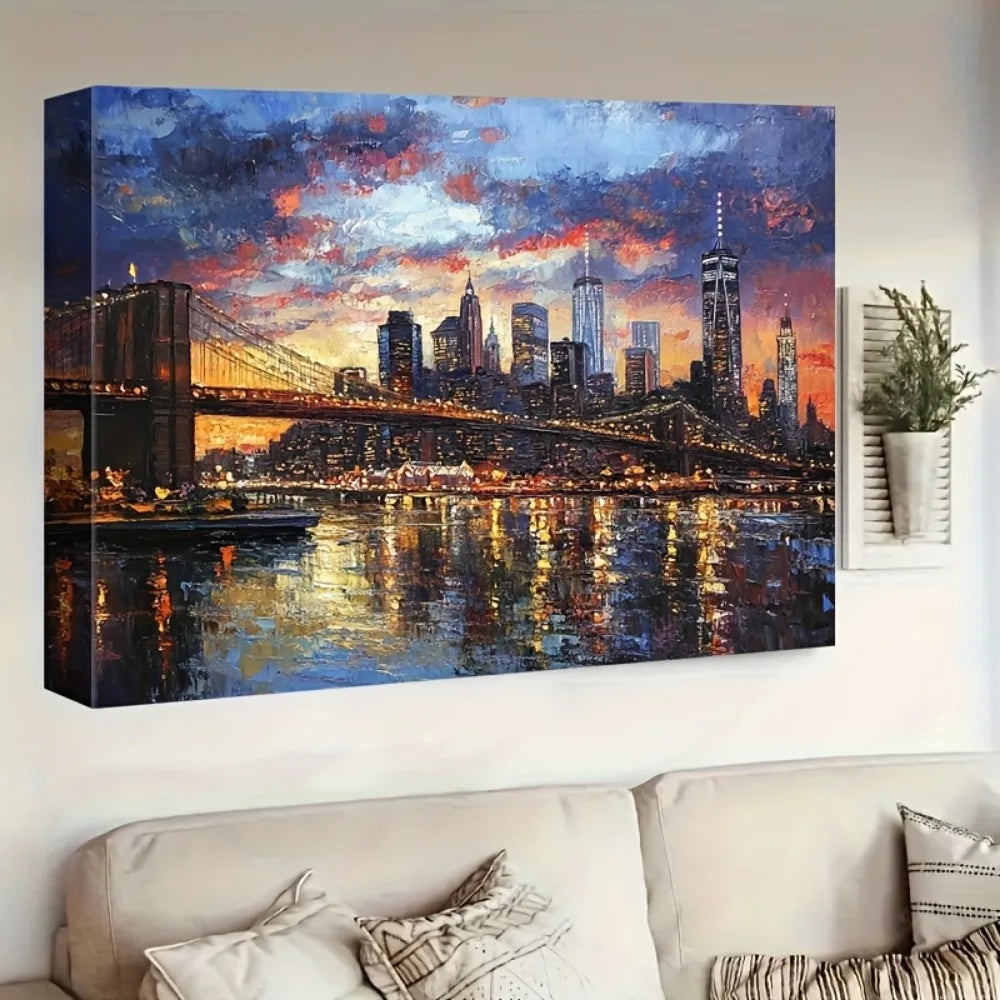 City Scape New York City Skyline, 1.5 "  (32"x48")