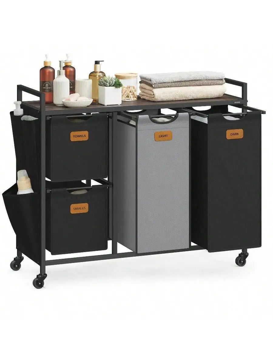 Laundry Hamper With 4 Compartments, 39.6 Gal.