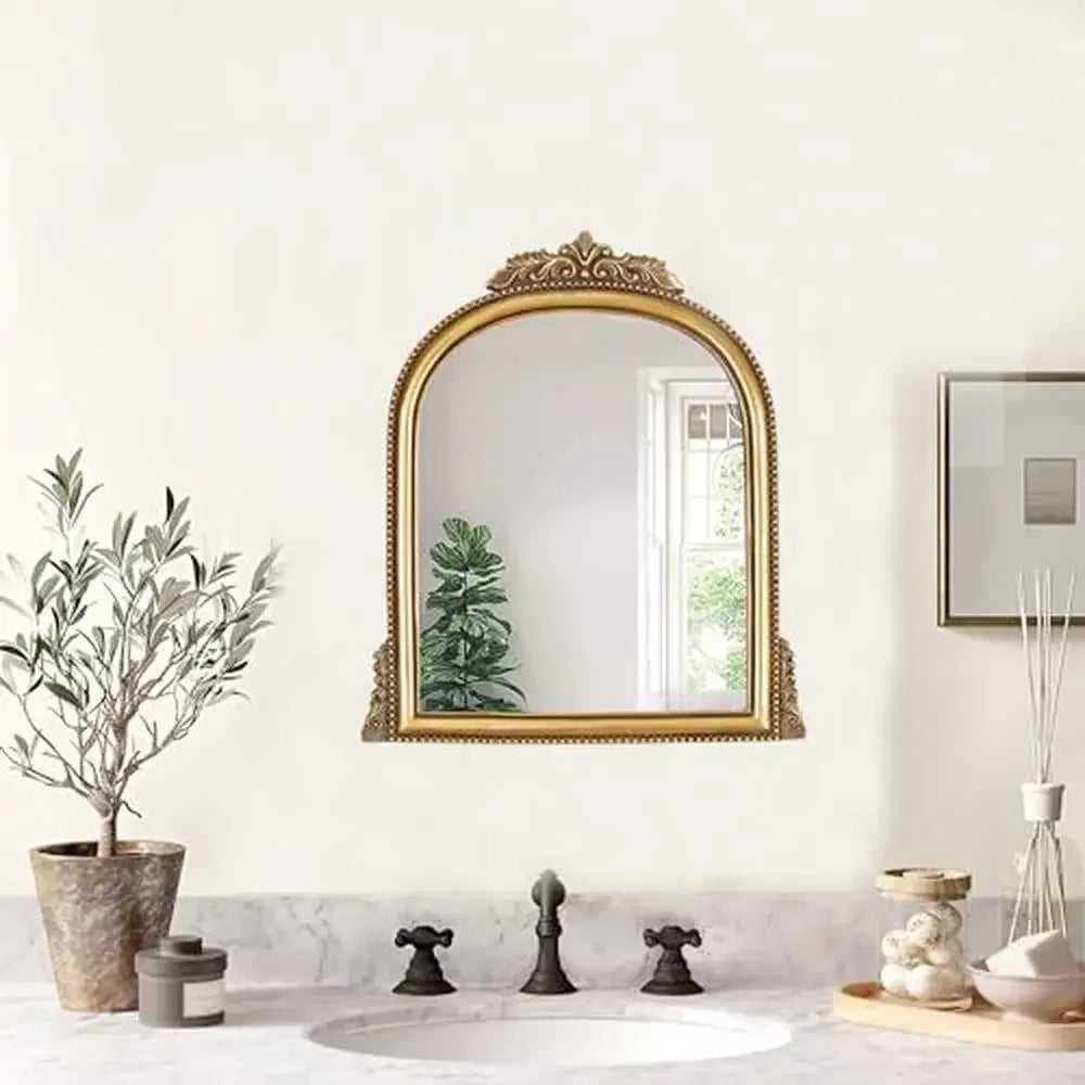 Baroque Style Gold Ornate Resin Frame Mirror