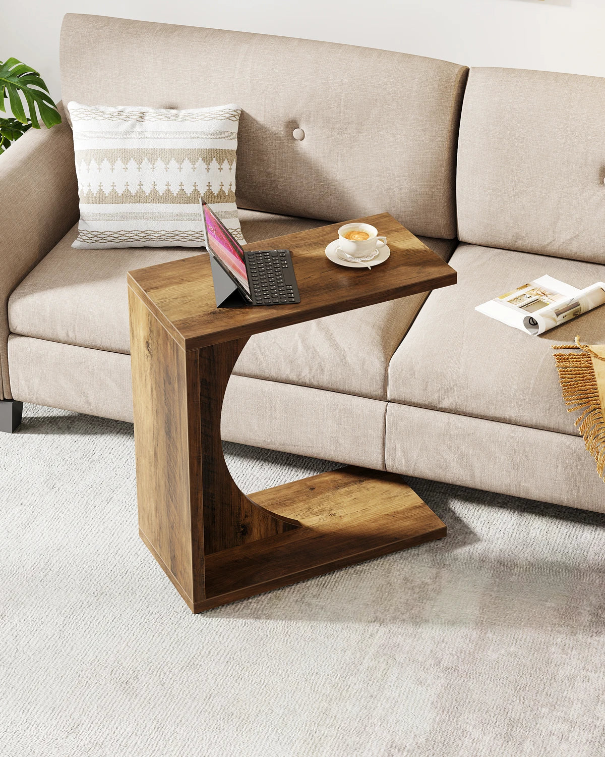 C-Shaped End Table, Bedside Table