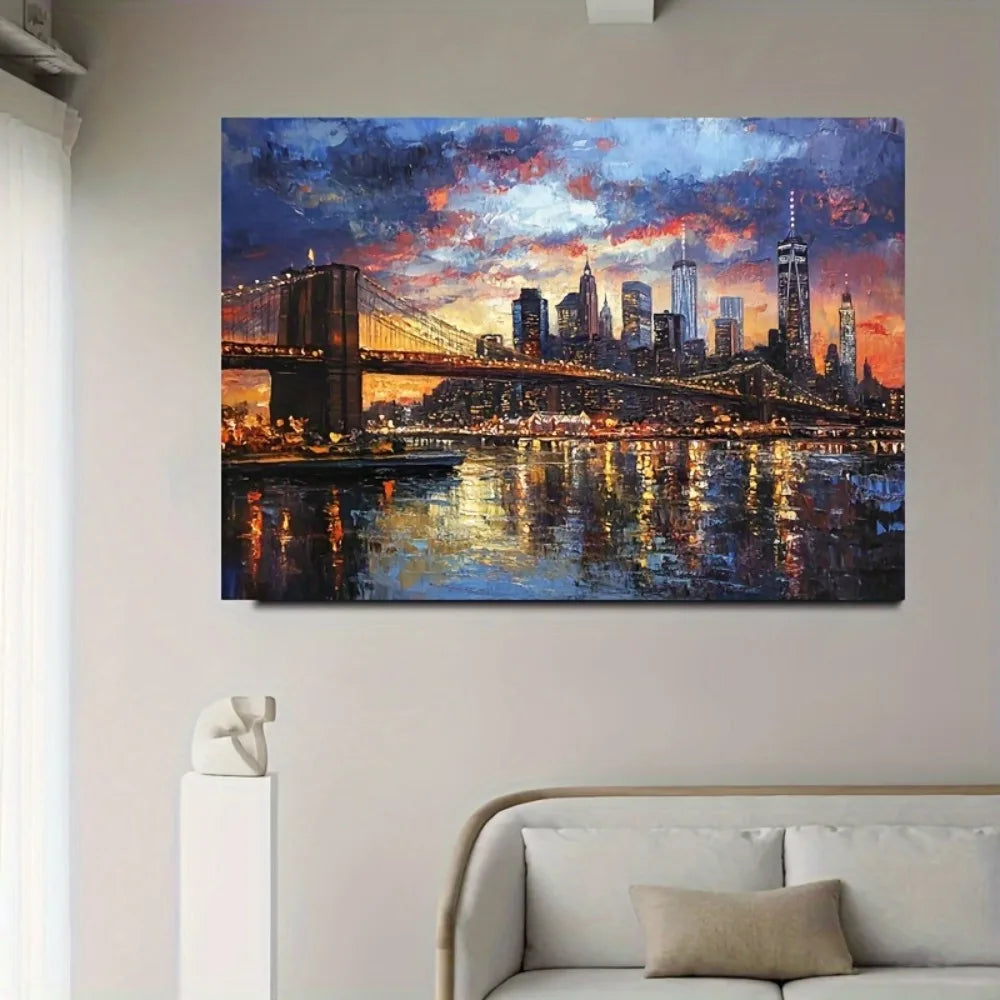 City Scape New York City Skyline, 1.5 "  (32"x48")