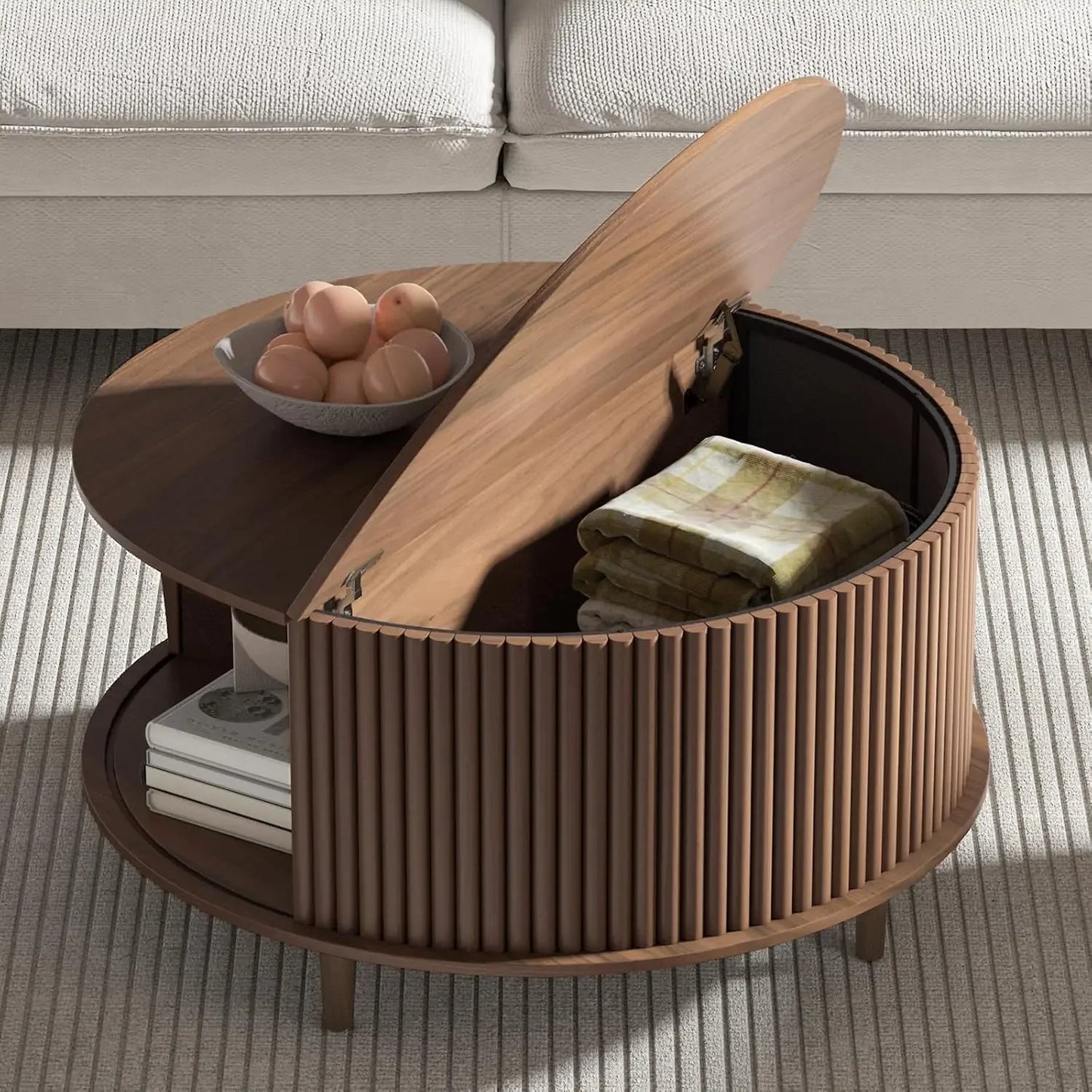 Mid Century Modern Coffee Table with Storage
