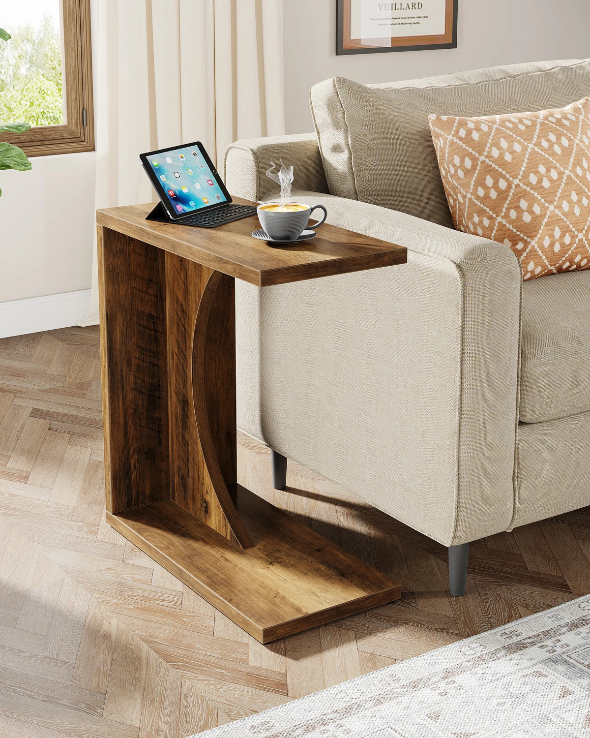 C-Shaped End Table, Bedside Table
