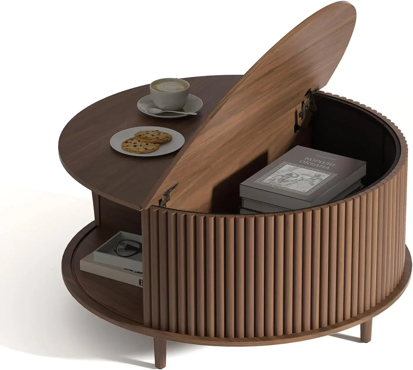 Mid Century Modern Coffee Table with Storage