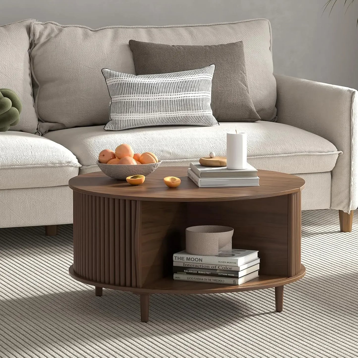 Mid Century Modern Coffee Table with Storage