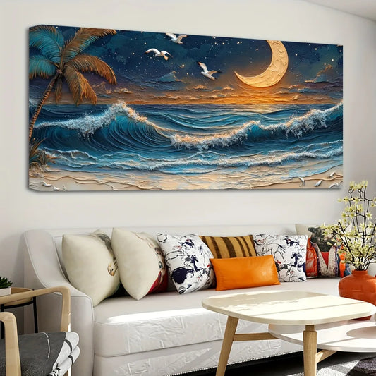 1.5" Wood Framed Beach Mural